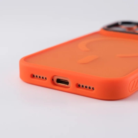 Husa iPhone 17 Pro, ShockProof, Frosted Mate, Non-Slip, Orange [3]