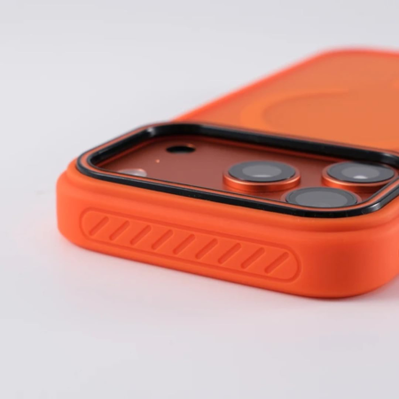 Husa iPhone 16 Pro, ShockProof, Frosted Mate, Non-Slip, Orange [2]