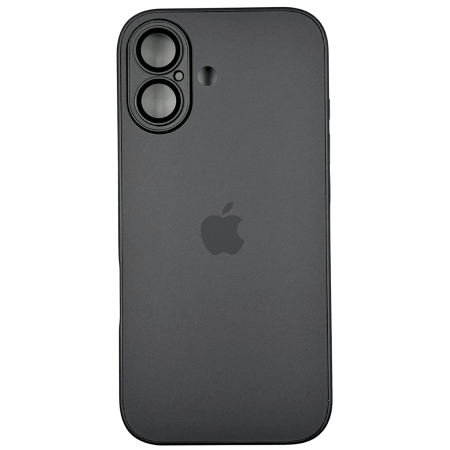 HUSE IPHONE - Husa iPhone 17, AG Glass MagSafe, Sticla si Silicon cu Protectie Lentile Camera, Negru Grafit - Mat