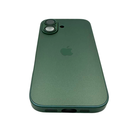Husa iPhone 17, AG Glass MagSafe, Sticla si Silicon cu Protectie Lentile Camera, Verde Army - Mat [3]