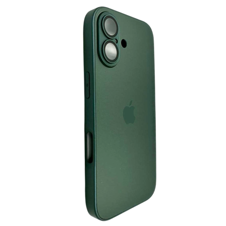 Husa iPhone 17, AG Glass MagSafe, Sticla si Silicon cu Protectie Lentile Camera, Verde Army - Mat [2]