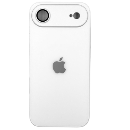 IPHONE 17 AIR - Husa iPhone 17 Air, AG Glass MagSafe, Sticla si Silicon cu Protectie Lentile Camera, Alb Perlat - Mat