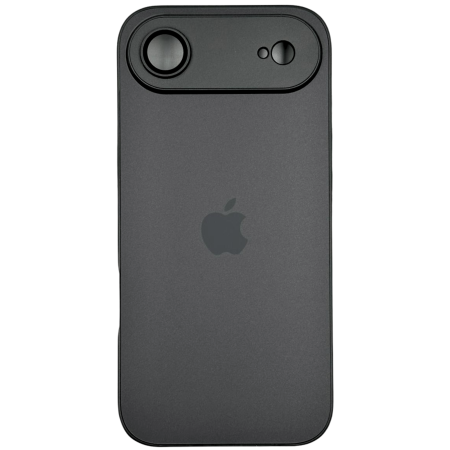 HUSE IPHONE - Husa iPhone 17 Air, AG Glass MagSafe, Sticla si Silicon cu Protectie Lentile Camera, Negru Grafit - Mat