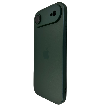 Husa iPhone 17 Air, AG Glass MagSafe, Sticla si Silicon cu Protectie Lentile Camera, Verde Army - Mat [2]