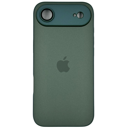 IPHONE 17 AIR - Husa iPhone 17 Air, AG Glass MagSafe, Sticla si Silicon cu Protectie Lentile Camera, Verde Army - Mat