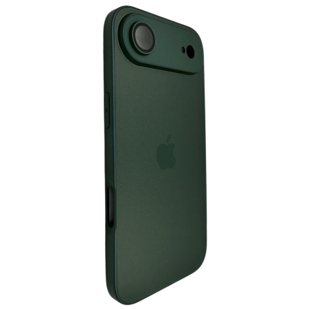 Husa iPhone 17 Air, AG Glass MagSafe, Sticla si Silicon cu Protectie Lentile Camera, Verde Army - Mat [1]