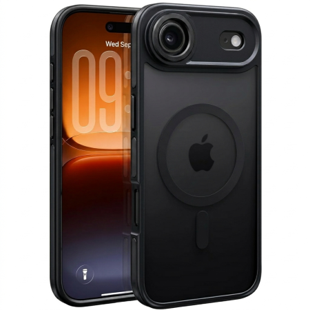 IPHONE 17 AIR - Husa iPhone 17 Air, Anti-Slip Shockproof, Military-Grade Protection, MagSafe, Black