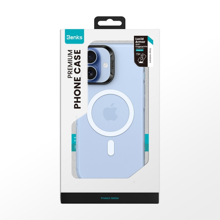 Husa iPhone 17 Air, Benks MagSafe, Camera Control, Lucid Armor Anti-Fingerprint Blue [10]