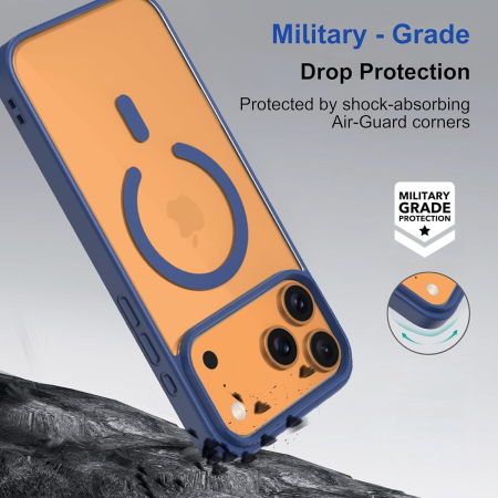 Husa iPhone 17 Pro Max, Crystal Clear MagSafe, Deep Blue [3]