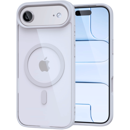 IPHONE 17 AIR - Husa iPhone 17 Air, Crystal Clear MagSafe, Gri Titan