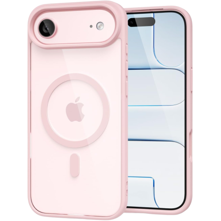 IPHONE 17 AIR - Husa iPhone 17 Air, Crystal Clear MagSafe, Pink