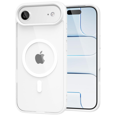 IPHONE 17 AIR - Husa iPhone 17 Air, Crystal Clear MagSafe, White