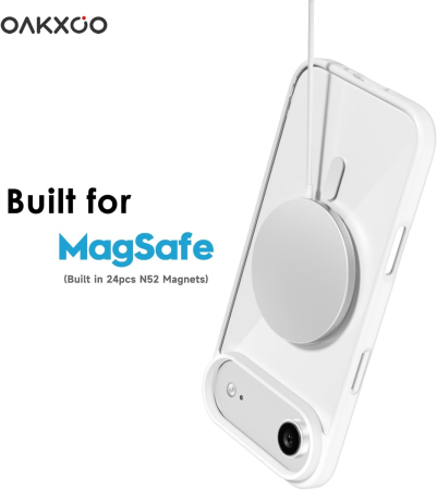 Husa iPhone 17 Air, Crystal Clear MagSafe, White [4]