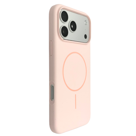 Husa iPhone 17 Pro din Silicon cu Microfibra la Interior si MagSafe, Pink [3]