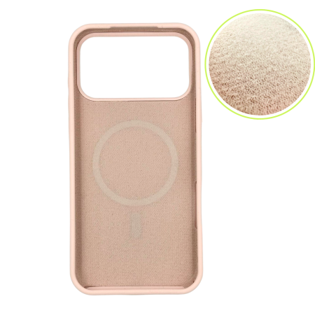 Husa iPhone 17 Air din Silicon cu Microfibra la Interior si MagSafe, Pink [1]