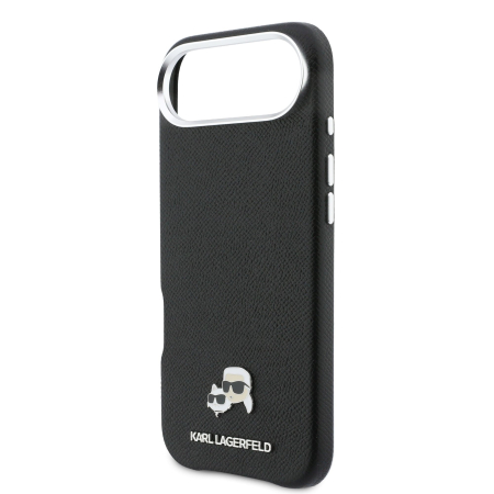 Husa iPhone 17 Air, Karl Lagerfeld PU Karl and Choupette Heads Pins MagSafe, Black [4]