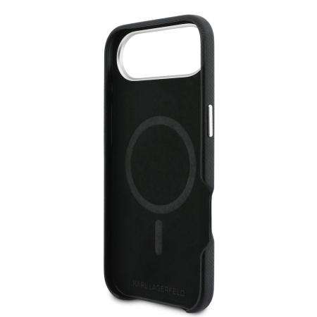 Husa iPhone 17 Air, Karl Lagerfeld PU Karl and Choupette Heads Pins MagSafe, Black [5]