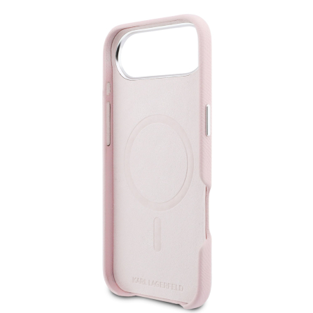 Husa iPhone 17 Air, Karl Lagerfeld PU Karl and Choupette Heads Pins MagSafe, Pink [5]