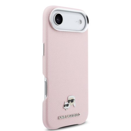 Husa iPhone 17 Air, Karl Lagerfeld PU Karl and Choupette Heads Pins MagSafe, Pink [3]