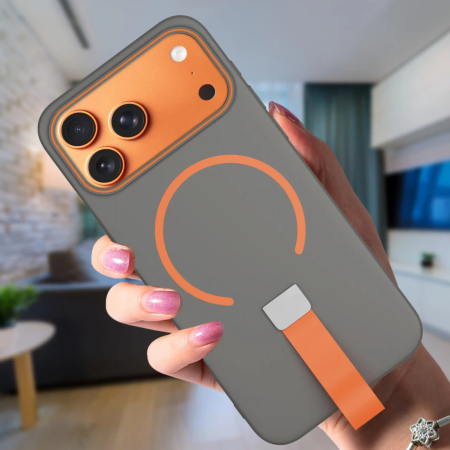Husa iPhone 17 Pro Max, Loop Thin MagSafe, Grey-Orange [2]