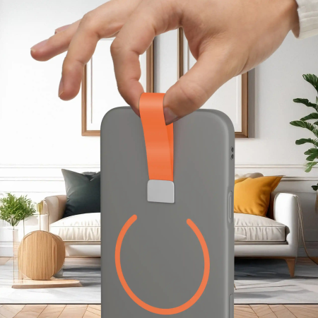 Husa iPhone 17 Pro, Loop Thin MagSafe, Grey-Orange [3]