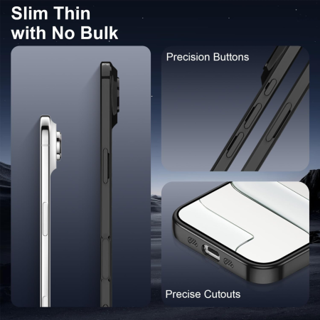 Husa iPhone 17 Air, Luxury MagSafe, Anti-Shock cu Protectie Lentile Camera, Black [3]