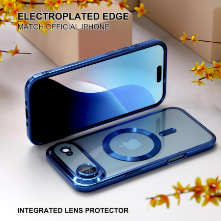 Husa iPhone 17 Air, Luxury MagSafe Anti-Shock cu Protectie Lentile Camera, Blue [1]