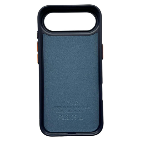 Husa iPhone 17 Air, Silicon Texturat cu Protectie Interioara din Piele si MagSafe, Albastra [1]