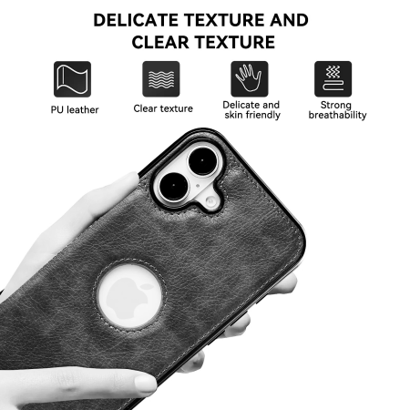 Husa iPhone 17, Business din Piele, Black [3]