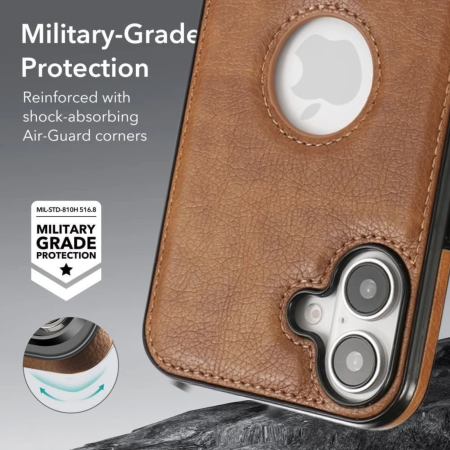 Husa iPhone 17, Business din Piele, Blue [4]