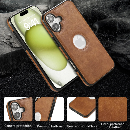 Husa iPhone 17, Business din Piele, Brown [7]