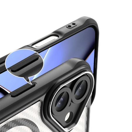 Husă iPhone 17 Defender Carbon MagSafe, Protecție Anti-Șoc, Black [3]