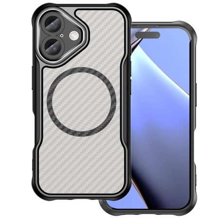 IPHONE 17 - Husă iPhone 17 Defender Carbon MagSafe, Protecție Anti-Șoc, Black