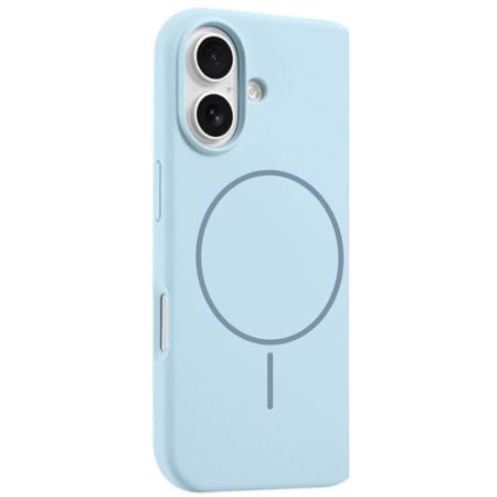 IPHONE 17 - Husa iPhone 17 din Silicon cu Microfibra la Interior si MagSafe, Baby Blue