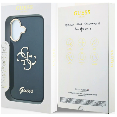 Husă iPhone 17 Guess IML 4G Script Metal Logo, Blue [2]