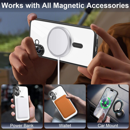 Husa iPhone 17, Luxury MagSafe, Anti-Shock cu Protectie Lentile Camera, Black [3]