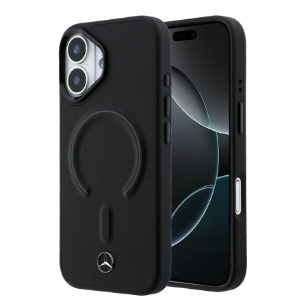 IPHONE 17 - Husa iPhone 17, Mercedes PU Leather 3D MagSafe, Black