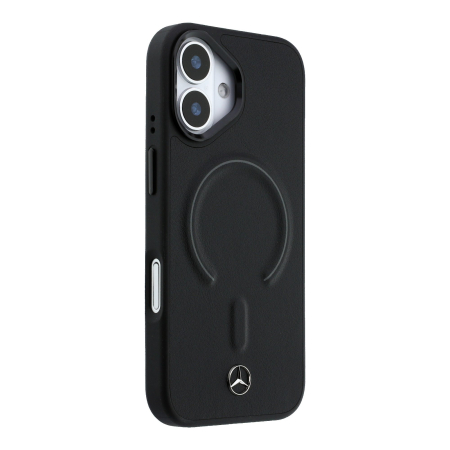 Husa iPhone 17, Mercedes PU Leather 3D MagSafe, Black [3]