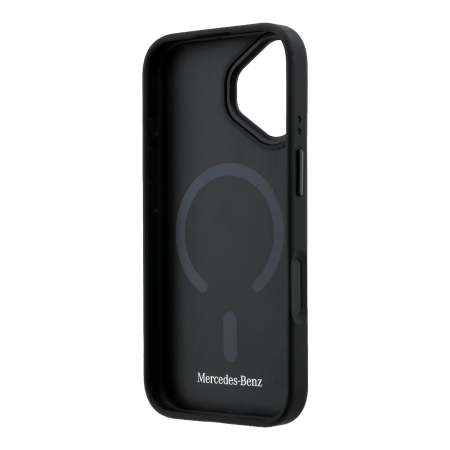 Husa iPhone 17, Mercedes PU Leather 3D MagSafe, Black [5]