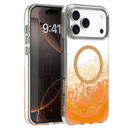 IPHONE 18 PRO - Husa iPhone 17 Pro/ 18 Pro, Epoxy MagSafe, Orange