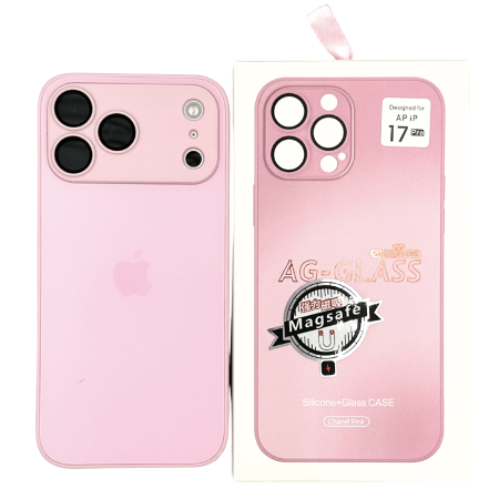 Husa iPhone 17 Pro, AG Glass MagSafe, Sticla si Silicon cu Protectie Lentile Camera, Chanel Pink - Mat [7]