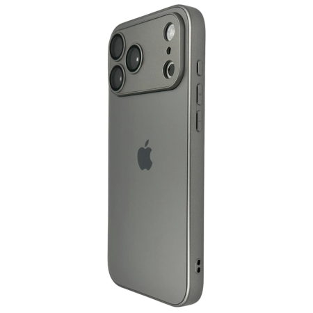 Husa iPhone 17 Pro, AG Glass MagSafe, Sticla si Silicon cu Protectie Lentile Camera, Gri Titan - Mat [1]