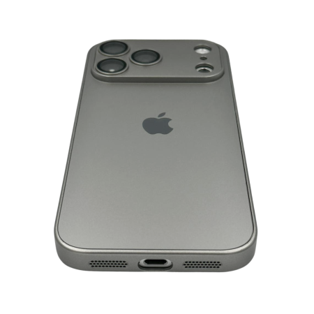 Husa iPhone 17 Pro, AG Glass MagSafe, Sticla si Silicon cu Protectie Lentile Camera, Gri Titan - Mat [3]