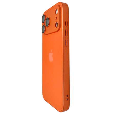 Husa iPhone 17 Pro, AG Glass MagSafe, Sticla si Silicon cu Protectie Lentile Camera, Orange - Mat [2]