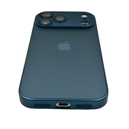 Husa iPhone 17 Pro, AG Glass MagSafe, Sticla si Silicon cu Protectie Lentile Camera,Royal Blue - Mat [3]