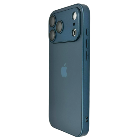 Husa iPhone 17 Pro Max, AG Glass MagSafe, Sticla si Silicon cu Protectie Lentile Camera,Royal Blue - Mat [1]