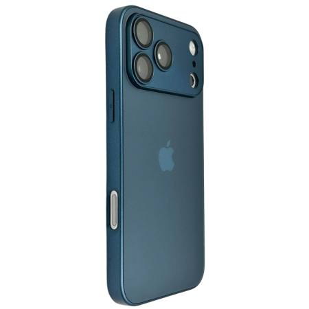 Husa iPhone 17 Pro Max, AG Glass MagSafe, Sticla si Silicon cu Protectie Lentile Camera,Royal Blue - Mat [2]