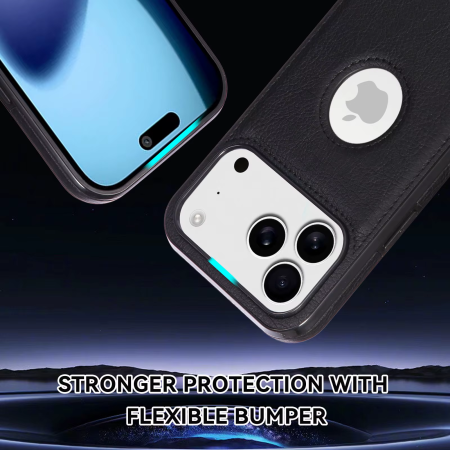 Husa iPhone 16E/ 17E, Business din Piele, Black [3]