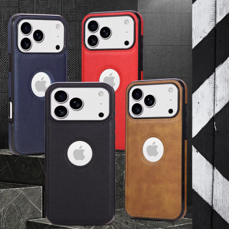 Husa iPhone 17 Pro, Business din Piele, Black [10]