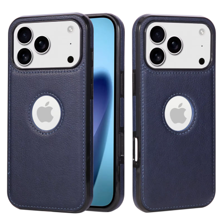Husa iPhone 16E/ 17E, Business din Piele, Blue [1]